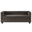 3 Seater Sofa Upholstery With Square Arms, Living Room Couch