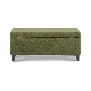 Storage Ottoman With Flip Top Lid - Retro Green