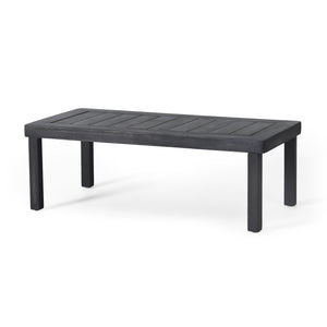 Acacia Wood Loveseat And Coffee Table Set With Cushions