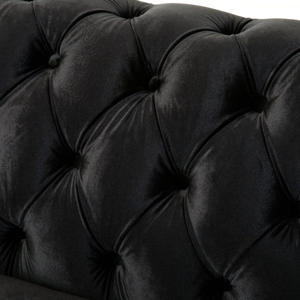 Chesterfield Loveseat Sofa, 2 Person Rolled Arm Upholstered Couch