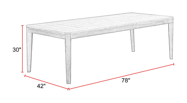 Breckenridge - Dining 78-96" Rectangular Table With 18" Leaf - Medium Brown