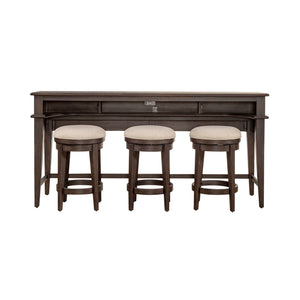 Mill Creek - 4 Piece Console Set (Bar Console & 3 Stools) - Peppercorn