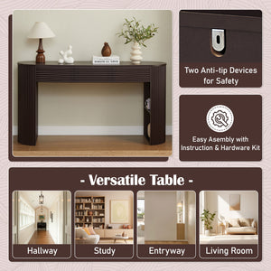 Retro Console Table With Storage, 3 Drawers