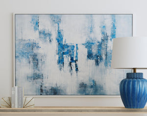 Perdido Framed Canvas - Blue