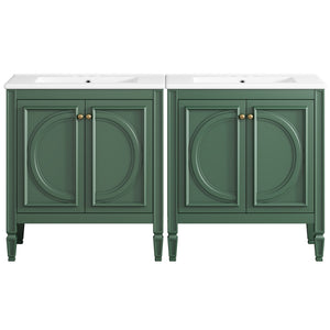Bathroom Vanity With Sink With 2 Doors And Adjustable Shelf