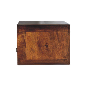 Curved Upper Slot Floating Nightstand