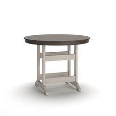 Vista Highlands - Round Counter Table With Umbrella Option - Brown / White