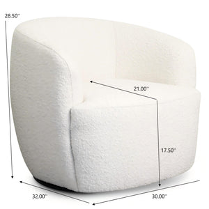 Mina - Swivel Chair - White
