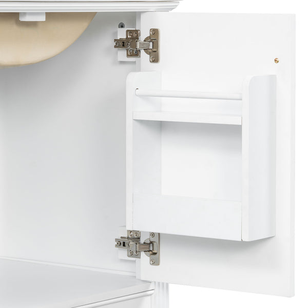 Freestanding Vanity With 1 Drawer & 2 Soft Close Doors With Door Mounted Storage