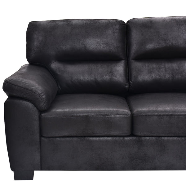 3 Seater Sofa With Padded Armrests And Triangular Leg