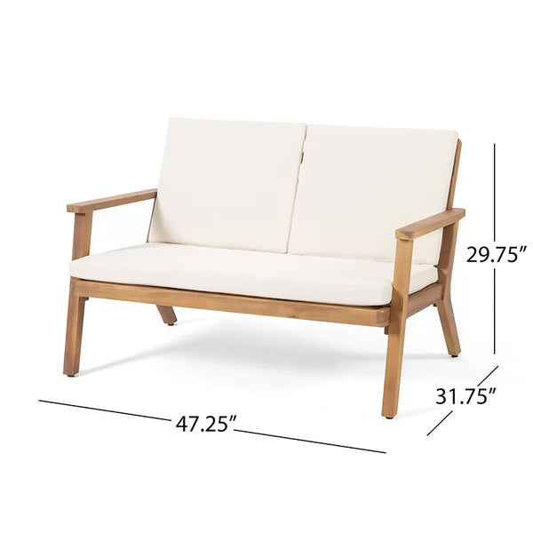 Avacyn - Outdoor Acacia Wood 4 Seater Chat Set With Cushions