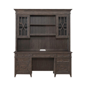 Paradise Valley - Credenza & Hutch - Saddle Brown