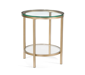 Anderson - Round End Table - Gold