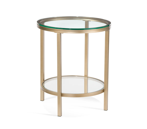 Anderson - Round End Table - Gold