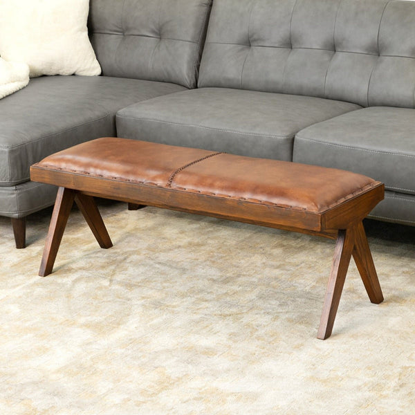 Chad - Bench - Brown / Tan