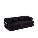 Convertible Sleeper Sofa Bed With Cylindrical Pillow