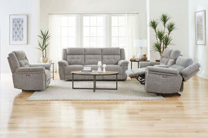 Richland - Power Reclining Sofa - Bristol Gray