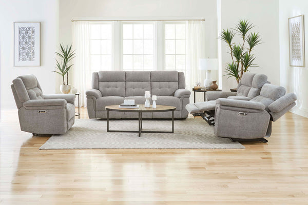 Richland - Power Reclining Sofa - Bristol Gray