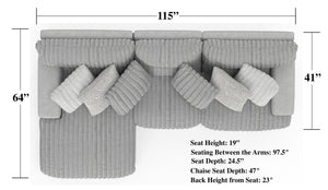 Abraxas - 3 Piece Reclining Sectional