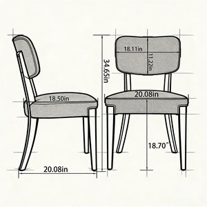 Contemporary Armless Dining Chairs (Set of 2)