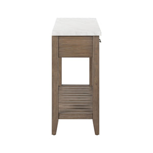Edison - Server With Faux Marble Top - Brownstone