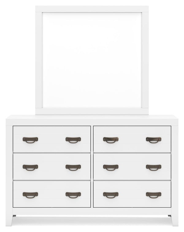 Binterglen - Dresser And Mirror - White