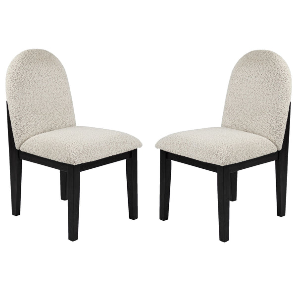 Dining Upholstered Side Chair (Set of 2) - Black / White