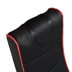 Foldable Gaming Chair With Onboard Speakers, Bluetooth Connection - Black / Red