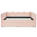 Gingham Daybed & USB Charging Port, Wave Shaped Design