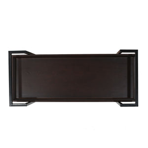 Modern Industrial Bar Cart With Shelving And Casters