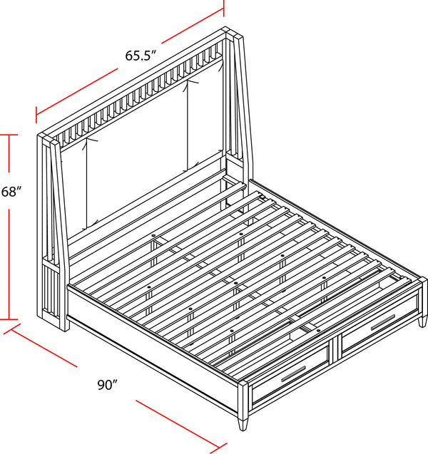 Americana Modern Bedroom - Shelter Bed