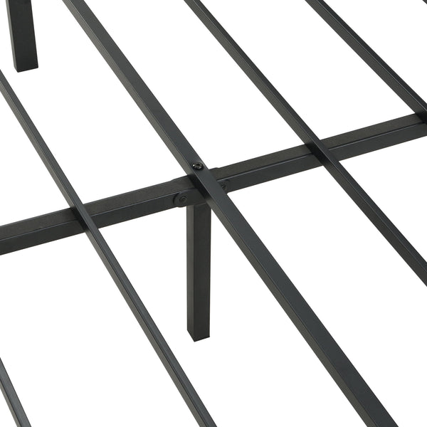 Modern Bed Frame With LED Lights, Upholstered Headboard, USB Charging