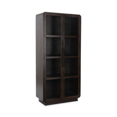 Rogers - Solid Wood Tall Cabinet - Dark Brown
