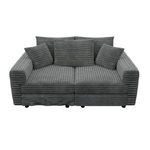 4 Seat Sofa, Modern Comfy Upholstered Sofa Cloud Couch, Deep Seat Couches With Soft Pillows