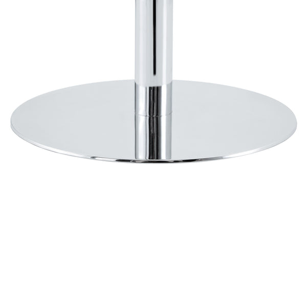 Circular Bar Table - White / Silver