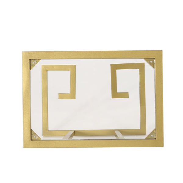 Modern Glam C Shaped End Table With Tempered Glass Top - Gold