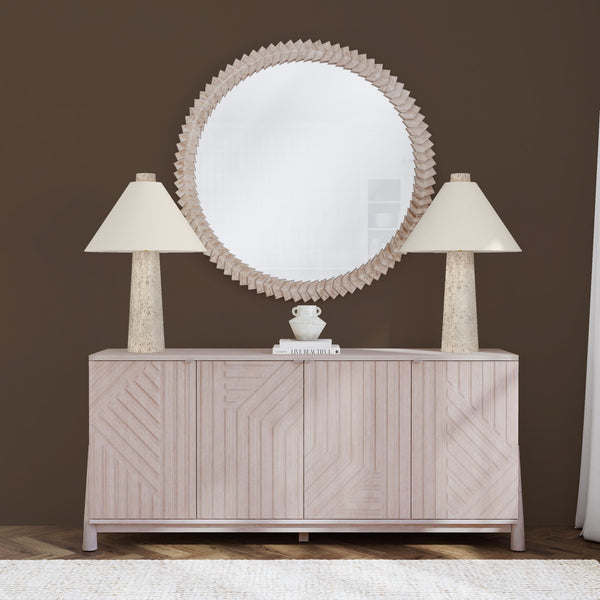 Claire - Wall Mirror - White Wash