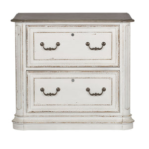 Magnolia Manor - Jr Executive Media Lateral File - Antique White