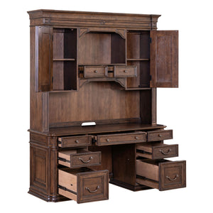 Provence Park - Credenza & Hutch - Chateau Brown