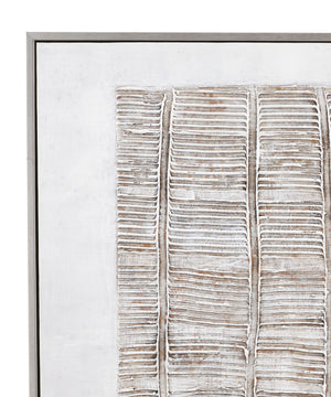 Counted Days Framed Canvas - Beige / White