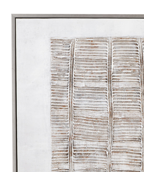 Counted Days Framed Canvas - Beige / White