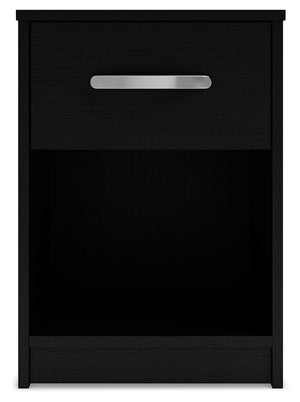 Finch - One Drawer Night Stand - 23" Height - Black