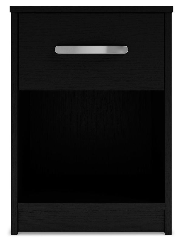 Finch - One Drawer Night Stand - 23" Height - Black