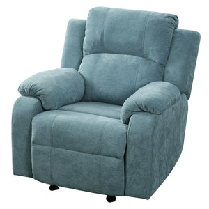 Upholstered Manual Recliner Chair With 3 Adjustable Backrest Positions
