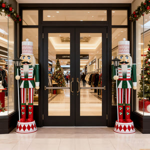 Classic Nutcracker Holiday Decor, Durable Construction - Green / Red / White