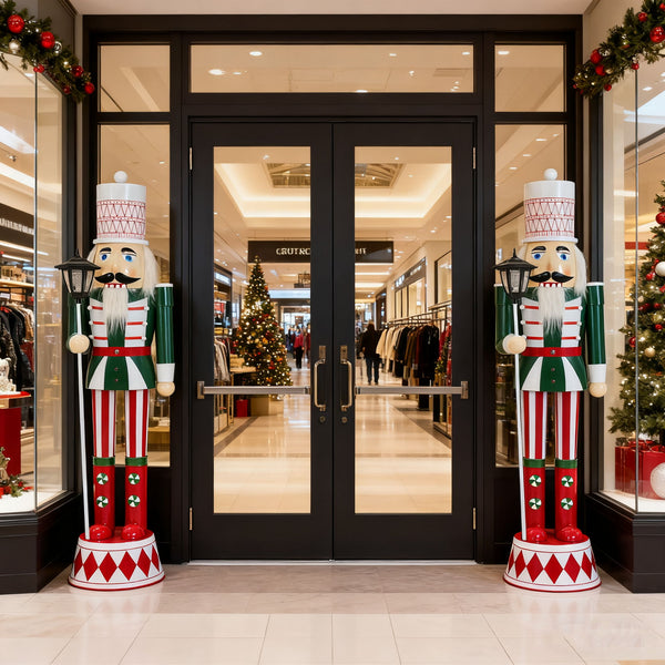 Classic Nutcracker Holiday Decor, Durable Construction - Green / Red / White