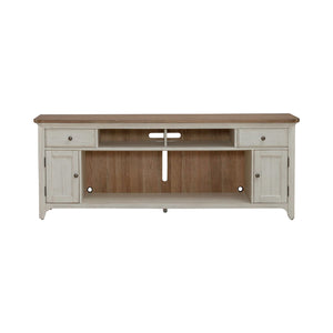 Fireplace TV Consoles - 79" Fireplace TV Console - Medium Brown