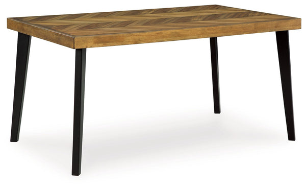 Blondon - Rectangular Drm Table Set (Set of 7) - Brown / Black