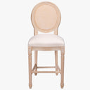 French Country Bar Chairs With Round Back (Set of 2)