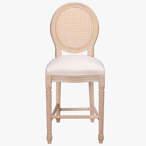 French Country Bar Chairs With Round Back (Set of 2)